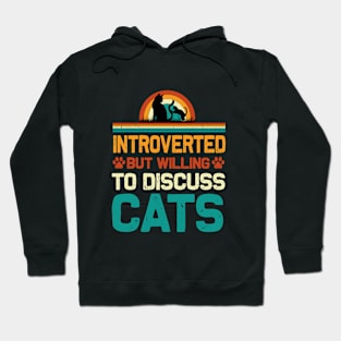 vintage Introverted but willing cats T-shirt Hoodie